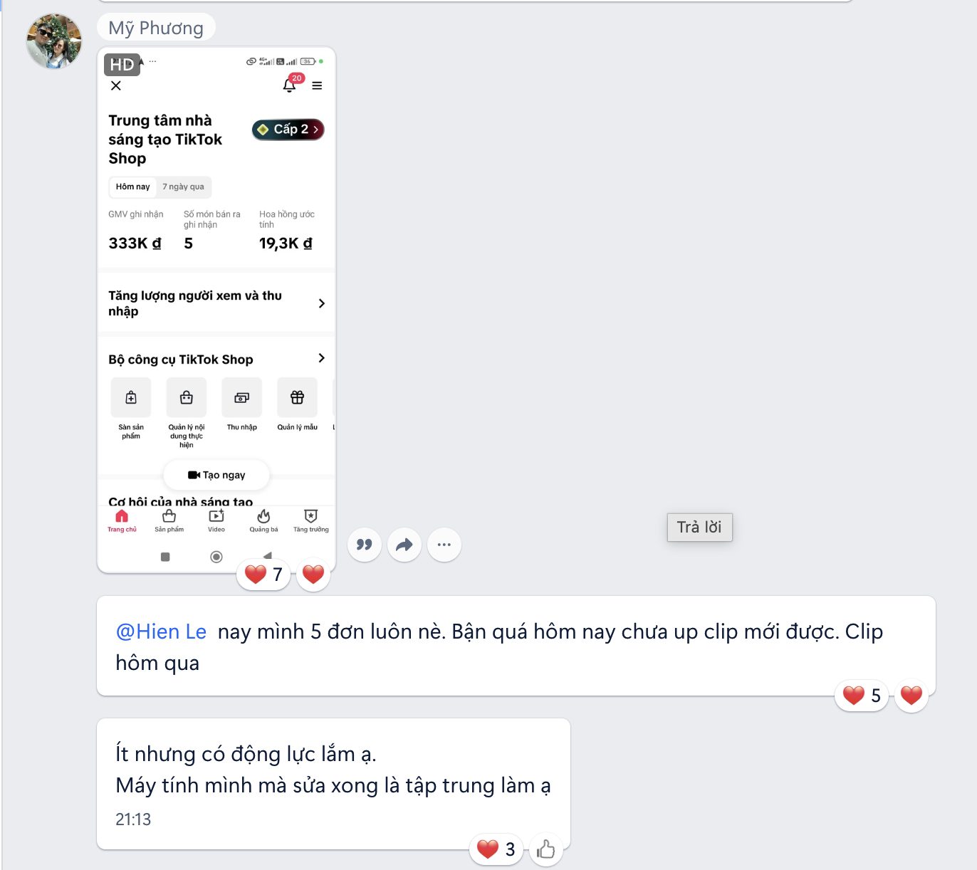 Kết quả GMV kênh TikTok Shop